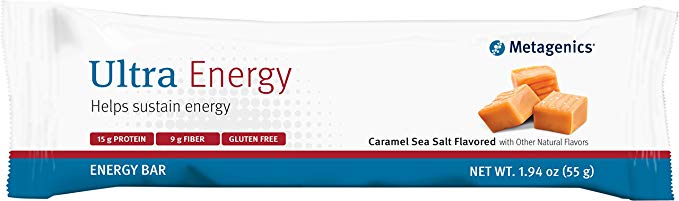 Metagenics - Ultra Energy - Caramel Sea Salt Flavored 1.94 oz Bar, 12 Count