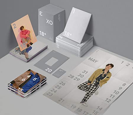 SM Entertainment EXO - 2018 Season's Greetings 12 Monthly Planner 12 Photocards 12 Posters(On Pack)