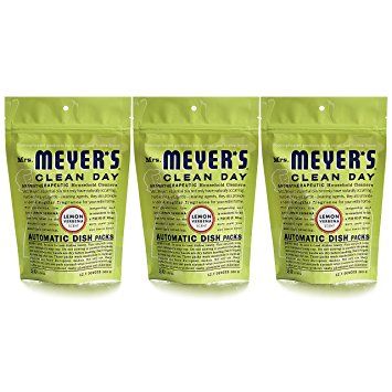 Mrs. Meyer's Clean Day Automatic Dish Packs, Lemon Verbena, 20 ct, 3 un