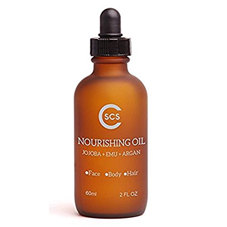 CSCS Nourishing Hair Oil – Natural Blend of Jojoba, Emu, and Argan Oil - Natural Hair and Beard Oil - Replenishes, Nourishes, and Stimulates Hair