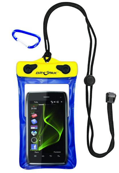 Kwik Tek DP-46 Case for Cellphones, GPS and Mp3 - Yellow / Blue