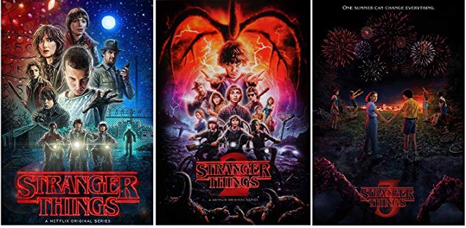 Stranger Things Posters - 3 Posters Collector Set (Season 1, 2, and 3) Size Each Poster 24x36
