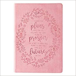 Journal: I Know the Plans in Pink LuxLeather - Jeremiah 29:11