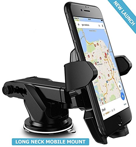Unifree Universal Silicone Sucker Car Mobile Holder/Car Mount Long Neck 360° Rotation with Ultimate Reusable Suction Cup for Car Dashboard/Car and Windshield/Desktop (Best Rated Product) Verified Best Quality