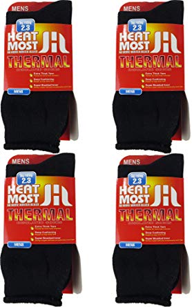 DEBRA WEITZNER Mens Thermal Socks – 4 Pair Insulated Heated Socks – Boot Socks For Extreme Temperatures
