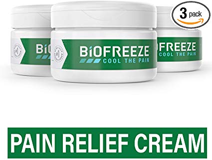 Biofreeze Pain Relief Cream, 3 oz. Jar, Pack of 3