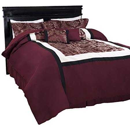 Lavish Home 7 Piece Candace Comforter Set, Queen