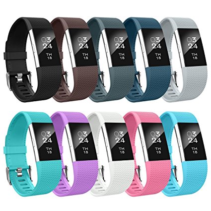 AIUNIT Fitbit Charge 2 Bands, Fitbit Charge 2 Accessories Bands Large Replacement Wristbands for Fitbit Charge 2 Bracelet Strap Band Suitable for Women Men Boys Girls