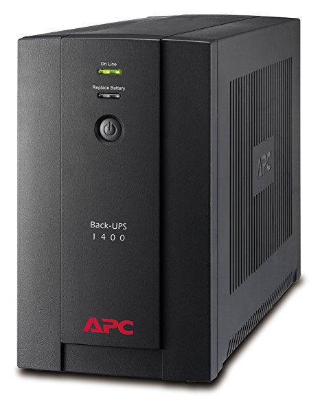 APC Back-UPS BX - Uninterruptible Power Supply 1400VA, - BX1400UI - AVR, 6 Outlets IEC-C13, USB, Shutdown Software