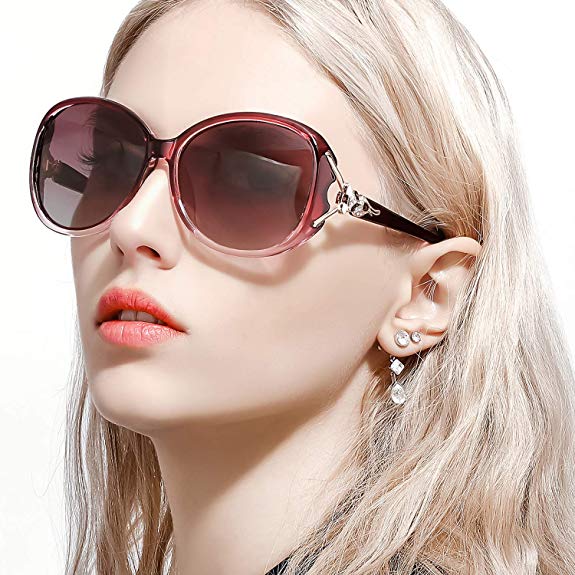 FIMILU Classic Oversized Sunglasses for Women, HD Polarized Lenses 100% UV400 Protection Fashion Retro Eyewear