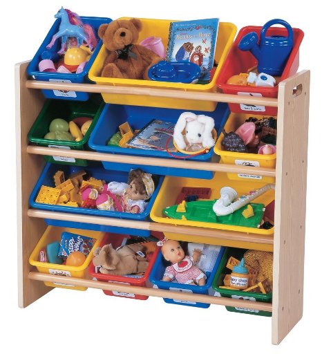 Tot Tutors Kids Toy Organizer With Storage Bins Primary Colors