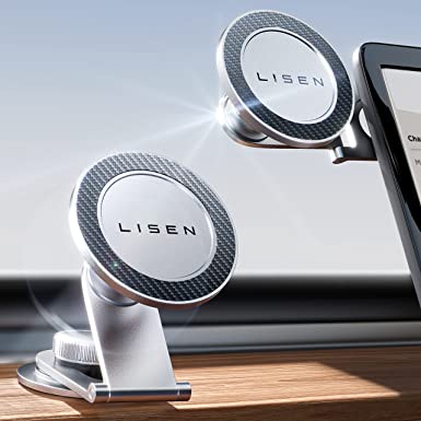 LISEN Tesla Phone Mount Holder, for MagSafe Car Mount for Tesla Model 3 Y, Adjustable Tesla iPhone Mount Fit for Tesla Model 3 Y Accessories, Compatible with iPhone 14 13 12 Pro Max Plus Mini MagSafe