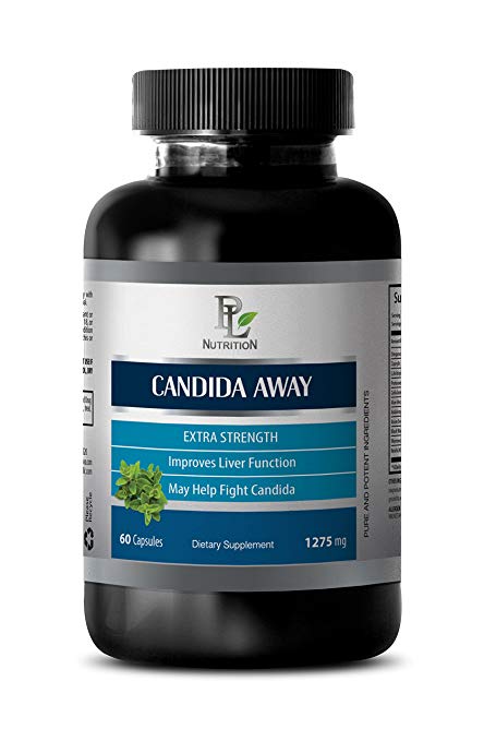 Anti yeast infection pills - CANDIDA AWAY Extra Strength - Candida support supplement - 1 Bottle 60 Capsules