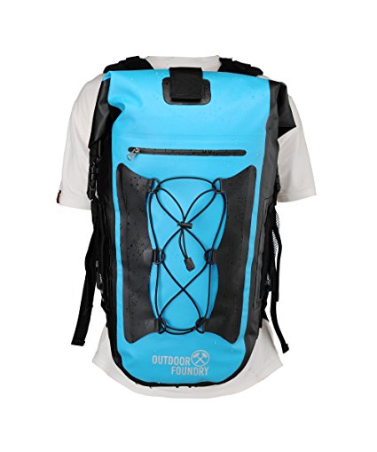 Outdoor Foundry 100% Waterproof Backpack - Dry Bag Closure - Optional Laptop Sleeve - 35L - Padded Back and Straps