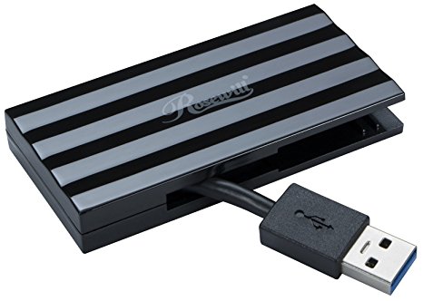 Rosewill RHB-320B USB 3.0 4 Ports Mini Hub with Built-in Cable