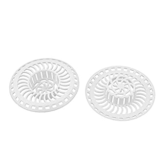 uxcell Kitchen Bathroom Plastic Mesh Hole Design Sink Strainer Stopper Basket Drain Bathtub Net Prevent Clogs 2pcs