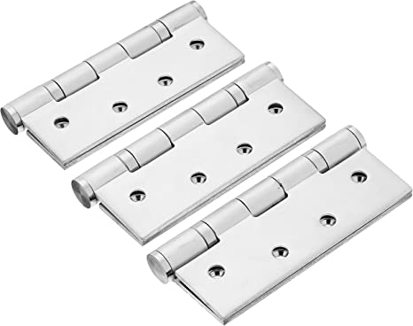 Excel XL835X3 1 1/2 Pair 4" x 3" Ball Bearing Fire Door Hinges Satin Stainless Steel - 3 Pack