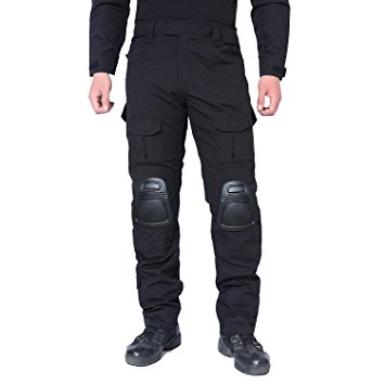 MAGCOMSEN Men Hunting Trousers Airsoft Military Multicam Tactical Combat Pants with Knee Pads