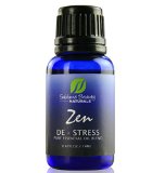 Zen DE-STRESS Essential Oil Blend Aromatherapy and Topical Use to Ease Pain and Stress 048 oz Includes Organic Lavender Clary Sage and Roman Chamomile Organic Jojoba  Sunflower Oil