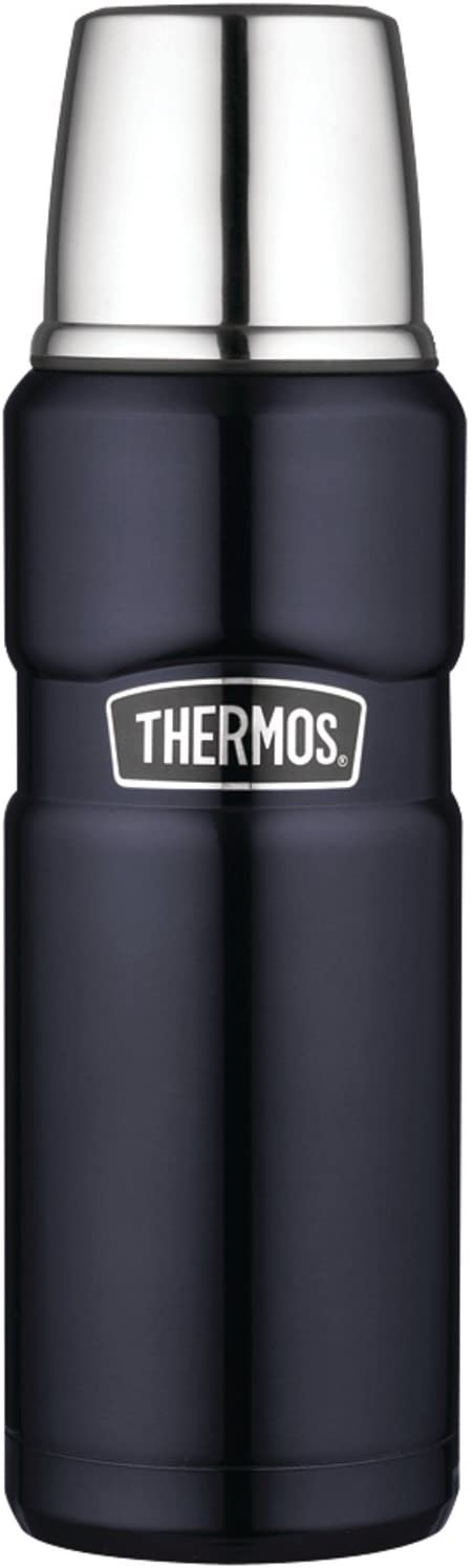 Thermos Stainless King 16 Ounce Compact Bottle, Midnight Blue