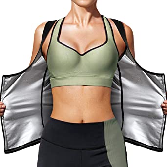 Women Sauna Sweat Vest Hot Polymer Waist Trainer Sauna Suit Slimming Workout Body Shaper Corset for Women