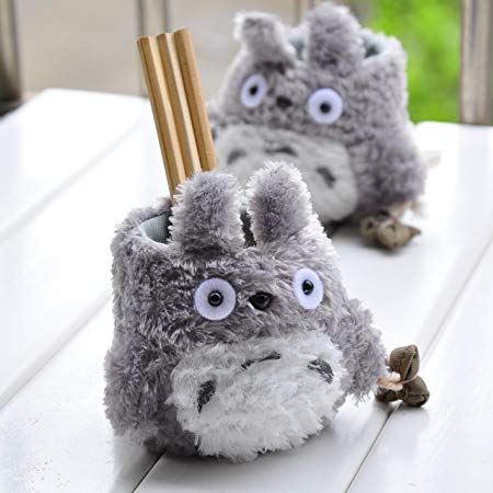 Sytian® Adorable My Neighbor Totoro Plush Pen Holder Totoro Pencil Holder Container Cute Home Decor Room Decor Practical Gifts for Totoro Fans