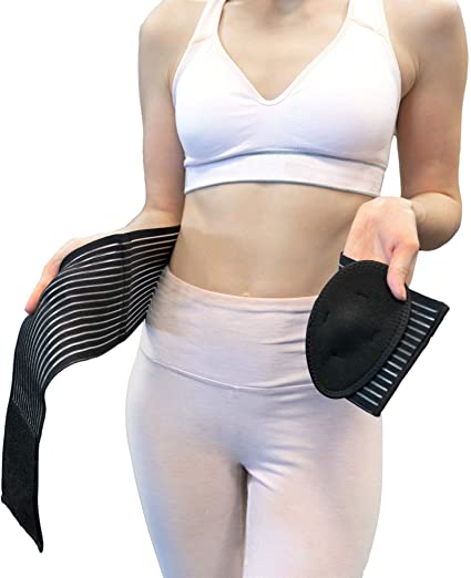 RiptGear Umbilical Hernia Belt for Men and Women - Abdominal Support Binder with Compression Pad - Navel Ventral Epigastric Incisional and Belly Button Hernia Aid (Small/Medium)