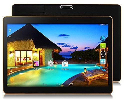 10 Inch Phablet Android 8.1 Dual SIM Card Tablet Unlocked Pad with Octa Core Slot 4GB RAM 64GB ROM Built-in WIFI Bluetooth GPS Netflix Youtube TYD-107 -Black