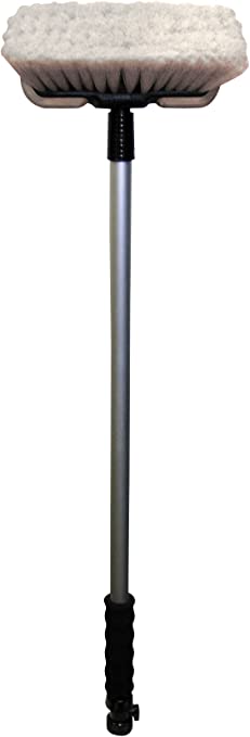 Carrand 93055 Deluxe Car Wash Brush Aluminum Pole, Black