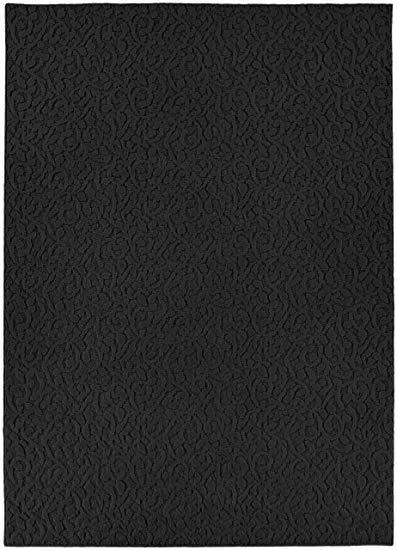 Garland Rug Ivy Area Rug, 6-Feet by 9-Feet, Black