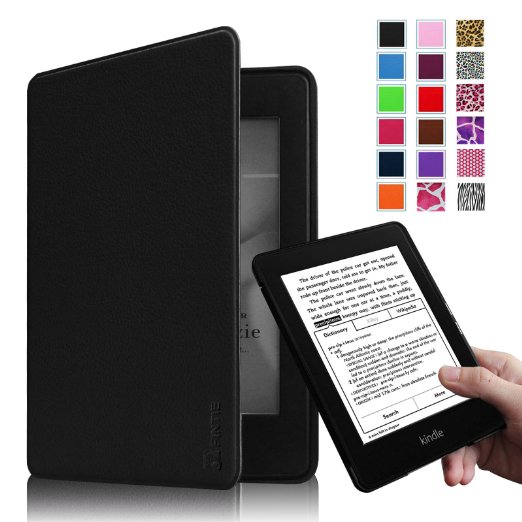 Fintie Kindle Paperwhite Case - Blade X1 Premium Protective Smart Shell Leather Cover for All-New Amazon Kindle Paperwhite Fits All versions 2012 2013 2014 and 2015 New 300 PPI Black