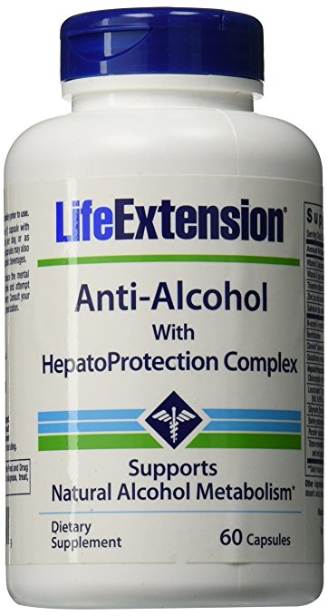 Life Extension Anti-Alcohol with Hepato Protection Complex V-Caps, 60 Count