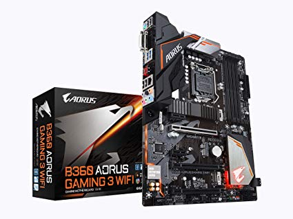 GIGABYTE B360 AORUS Gaming 3 WiFi (LGA1151/Intel/B250/ATX/DDR4/USB 3.1 Gen 2 (USB3.1) Type A/Motherboard)