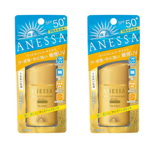 Shiseido Anessa Perfect UV Sunscreen SPF 50  PA     60ml / 2oz × 2 Bottles