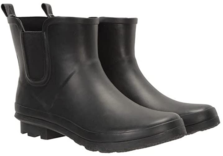 Mountain Warehouse Mens Short Rubber Wellies - Waterproof, Cotton Lining Rain Boots - Best for Wet Weather, Hiking, Trekking, Outdoors & Walking