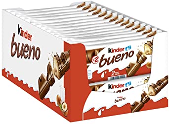 Kinder Bueno 2 Bar, Pack of 30) (30 x 2 Bars)
