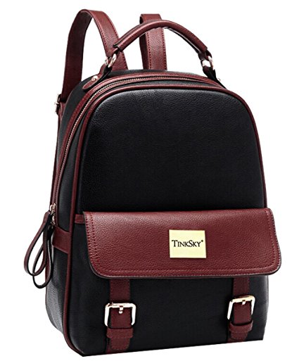 Tinksky Fashion Backpacks Synthetic Leather Bag Vintage Daypack College Casual Purses ¡­