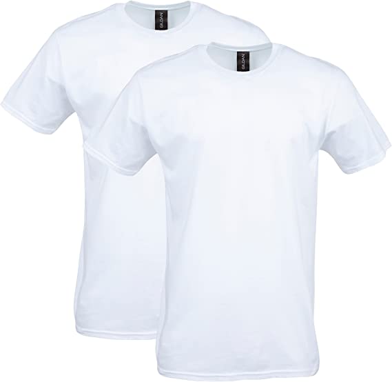 Gildan Mens Softstyle Cotton T-Shirt, Style G64000, 2-Pack