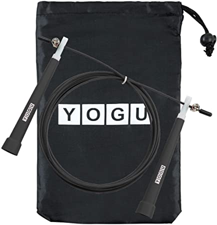 YOGU Jump Rope- Adjustable, Tangle-Free Jumping Rope- Great Cardio and Athletic Workouts for Men, Women, and Kids
