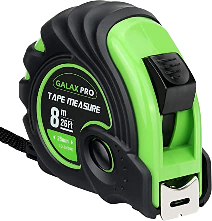 GALAX PRO 26 Feet Metric Tape Measure, Riveted with Metal Belt Holder and Retractable 8 meter Measure Tape