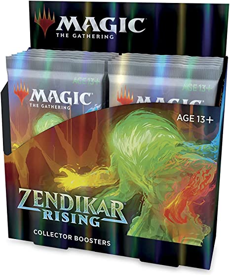 Magic: The Gathering Zendikar Rising Collector Booster (12 Packs) & 2 Box Toppers