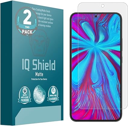 IQShield 2 Pack Matte Screen Protector for Samsung Galaxy S22 Plus / S22 Plus 5G Case Friendly Easy Installation Fingerprint Unlock Anti-Glare Anti-Bubble TPU Film