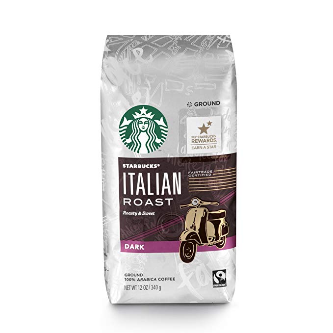 Starbucks Ground Coffee, Italian Roast, 350ml