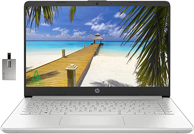 HP 2022 14" FHD IPS Display Laptop, AMD Ryzen 3-3250U, 16GB RAM, 1TB PCIe SSD, AMD Radeon Graphics, True Vision HD Camera, Wi-Fi 5 and Bluetooth, Windows 11 S, Silver, 32GB Snow Bell USB Card