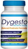 Dygesto 1 Recommended Best Probiotic Supplement 60 Once Daily Time Release Pearls - 15x More Effective than Capsules with Patented Delivery Technology - Easy to Swallow - Great Probiotics Supplement for Women Men and Children - Promotes Digestive System and Intestinal Health  More Potent and More Strains than Bio-Kult365 Day Money Back Satisfaction Guarantee