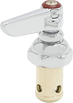 T&S Brass 002714-40 Spindle Assembly for Eterna Valve Replacement. Hot Side Handle Stem Assembly Replacement Fits all T&S Faucets.
