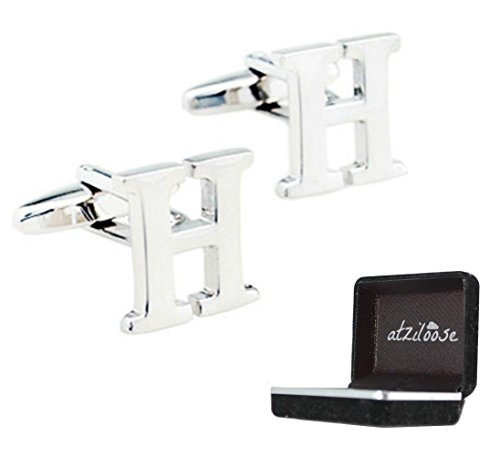 Atziloose Initial Cufflinks A-Z   Gift Box Personalized Gifts for Men
