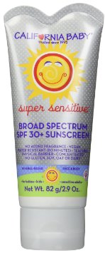 California Baby SPF 30   Sunscreen Lotion - Super Sensitive, 2.9 oz