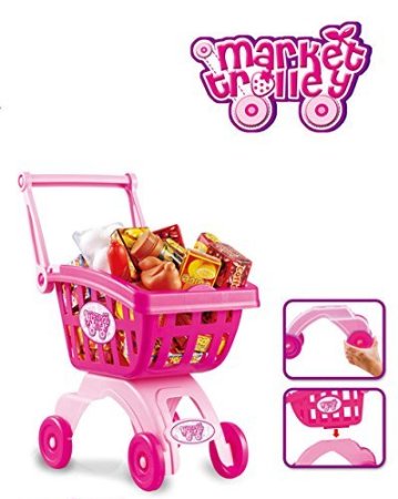 Shopping Cart Includs More Than 30pcs Pretend Play Toy for Kids