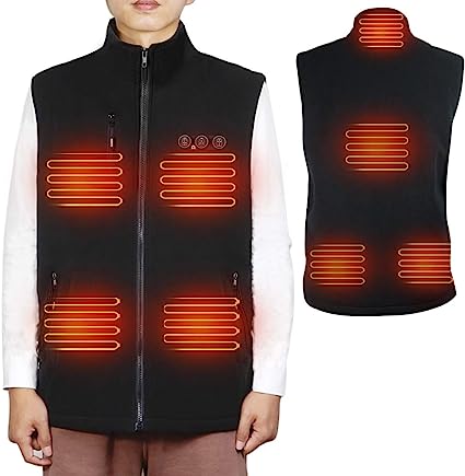 ARRIS Heated Vest for Men Size Adjustable Electric Heating Body Warm Gilet 7.4V Battery Powered for Winter Use